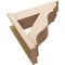Ekena Millwork 8-in W x 26-in D x 26-in H Funston Trad Rough Cedar Woodgrain TimberThane Outlooker, Primed Tan OUTUR080X26X26FST04RCPR - alternate 5